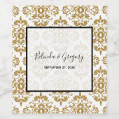 黒エレガント金ゴールドヴィンテージ ワインラベル (シングルラベル)