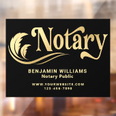 黒エレガント金ゴールド公証人 ウィンドウサイン (シート2)