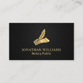 黒エレガント金ゴールド公証人 名刺 (正面)