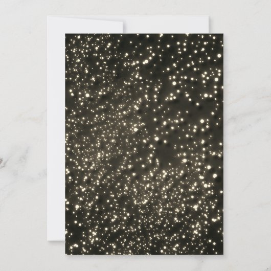 黒エレガント金ゴールド写真の日付を保存結婚する 招待状 (裏面)