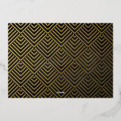 黒エレガント金ゴールド写真卒業パーティー 箔招待状 (裏面)