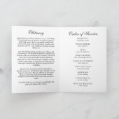 黒エレガント金ゴールド写真葬儀順 プログラム (内部)