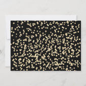 黒エレガント金ゴールド台本4写真卒業 招待状 (裏面)