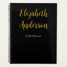 黒エレガント金ゴールド名文字2025テンプレート