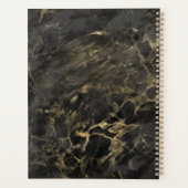 黒エレガント金ゴールド大理石モノグラム2024 プランナー手帳 (裏面)