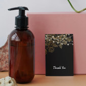 黒エレガント金ゴールド婚約パーティ招待状 招待状