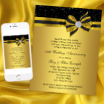 黒エレガント金ゴールド弓50周年記念パーティー 招待状<br><div class="desc">ダイヤモンドエレガント50周年記念パーティの招待状付きブラックと金ゴールド結婚リボン。この黒かわいらしと金ゴールド50周年のパーティの招待状結婚は、イベントのフォント、フォントのスタイル、のサイズと色、および文言を追加することにより、お客様のイベントにとって容易に提供される。</div>