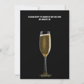 黒エレガント金ゴールド招待状驚き 招待状 (裏面)