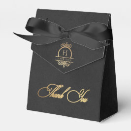 黒エレガント金ゴールド書道感謝お願い箱 フェイバーボックス