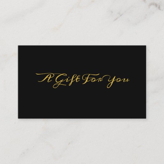 黒エレガント金ゴールド書道贈与証 ロイヤリティカード (正面)