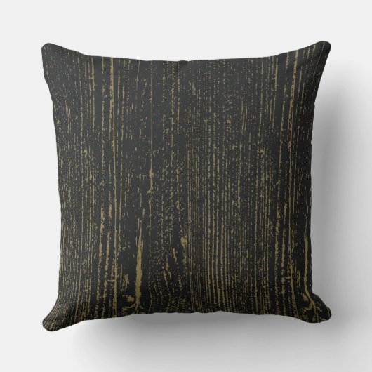 黒エレガント金ゴールド木目 クッション (裏面)