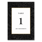 黒エレガント金ゴールド植物学 テーブルナンバー (裏面)