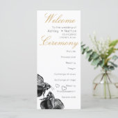 黒エレガント金ゴールド水彩結婚魚 (スタンド正面)