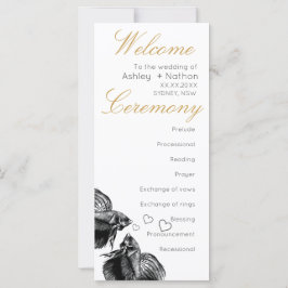 黒エレガント金ゴールド水彩結婚魚