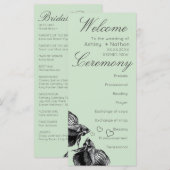 黒エレガント金ゴールド水彩結婚魚 (正面/裏面)