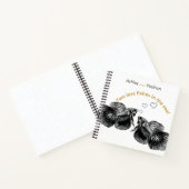 黒エレガント金ゴールド水彩結婚魚 ノートブック (内部)