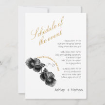 黒エレガント金ゴールド水彩結婚魚