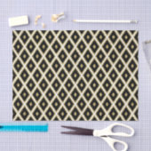 黒エレガント金ゴールド白ダイヤモンドパターン組織 薄葉紙 (クラフト)