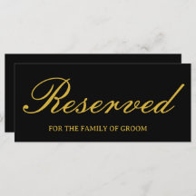 黒エレガント金ゴールド結婚の予約看板