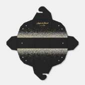 黒エレガント金ゴールド結婚式の引き出物箱 フェイバーボックス (折り畳みなし)