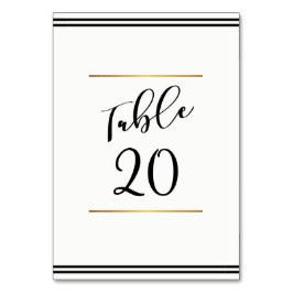 黒エレガント金ゴールド結婚 テーブルナンバー