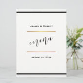 黒エレガント金ゴールド結婚 メニュー (スタンド正面)