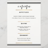 黒エレガント金ゴールド結婚 メニュー (裏面)