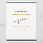 黒エレガント金ゴールド結婚 メニュー (正面)