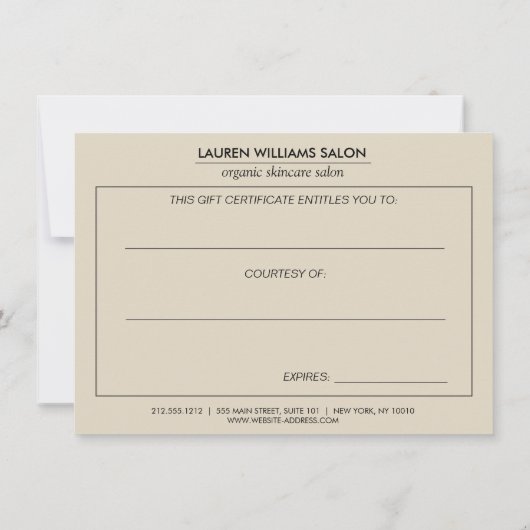 黒エレガント金ゴールド花柄ギフトカード (裏面)