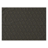 黒エレガント金ゴールド花柄 テーブルクロス (正面(横))