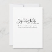 黒エレガント金ゴールド華美タイポグラフィ結婚の サンキューカード (裏面)