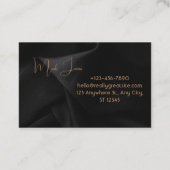 黒エレガント金ゴールド詳細名刺 名刺 (裏面)