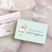 黒エレガント金ゴールド赤面フローラベーカリー 名刺