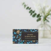 黒エレガント金ゴールド銀杏フローラフェミニン 名刺 (スタンド正面)