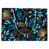 黒エレガント金ゴールド銀杏フローラ業 ラージペーパーバッグ (裏面)