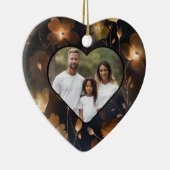 黒エレガント金ゴールド銅テラコッタフローラ セラミックオーナメント (右)