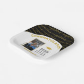 黒エレガント金ゴールド院写真 ペーパープレート (傾斜あり)