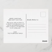 黒エレガント金ゴールド3枚フレーム付きコラージュ 箔シーズンポストカード (裏面)