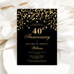 黒エレガント金ゴールド40結婚周年 招待状<br><div class="desc">40年の愛と献身の壮大なお祝いを開始エレガントし、ブラックと金ゴールドの40周年の招待状と一緒に結婚あなたの永続的な旅への激しいオマージュ。タイムレスなエレガンスを備えたデザインのこの招待は、輝く金ゴールドのアクセントで飾られた洗練された黒い背景を備え、40年の絆の豊かさを象徴する。自分の詳細とtouchでこの招待をパーソナライズし、カップルとして織り上げたストーリーを反映ユニークさせる。あなたは親密な集まりを計画するか、豪華な出来事を計画するかにかかわらず、この招待は40年の愛と献身を記念する完璧なトーンを設定する。プレミアム品質のカードストックに印刷され、各招待状は卓越性に対する私たちのコミットメントを反映し、あなたの記念日のお祝いは非常に短くないことを保証する。ゲストが招待を受けた瞬間から、彼らは今後のマイルストーンイベントへの興奮と期待でいっぱいになる。40年の愛、笑い、そして私たちのブラックと金ゴールド40周年の招待状で愛のエレガント40年の思い出を乾杯しよう結婚 – 共有された夢と永続的な献身で満たされた旅への賛辞。</div>