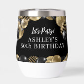 黒エレガント金ゴールド50誕生日 (背面)