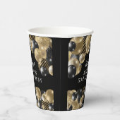 黒エレガント金ゴールド50誕生日 紙コップ (右)