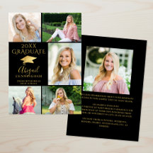 黒エレガント金ゴールド6写真部卒業