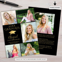 黒エレガント金ゴールド6写真部卒業