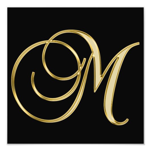 黒エレガント金ゴールド フォトプリント            (正面)