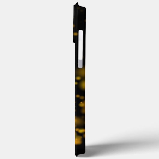 黒エレガント金ゴールド《写真》ぼけ味効果イニシャルモノグラム Case-Mate iPhoneケース (裏面 / 左)