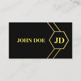 黒エレガント金ゴールド 名刺