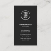 黒エレガント金ゴールドConnect With Us QR Code Social 名刺 (裏面)