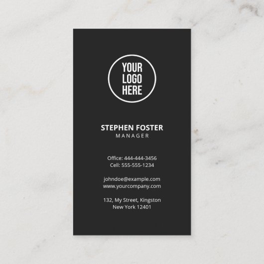 黒エレガント金ゴールドConnect With Us QR Code Social 名刺 (裏面)