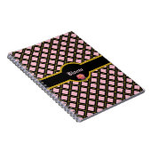 黒エレガント金ダイヤモンドパターン ノートブック (右側)