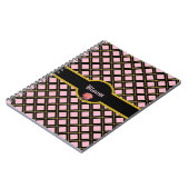 黒エレガント金ダイヤモンドパターン ノートブック (左側)